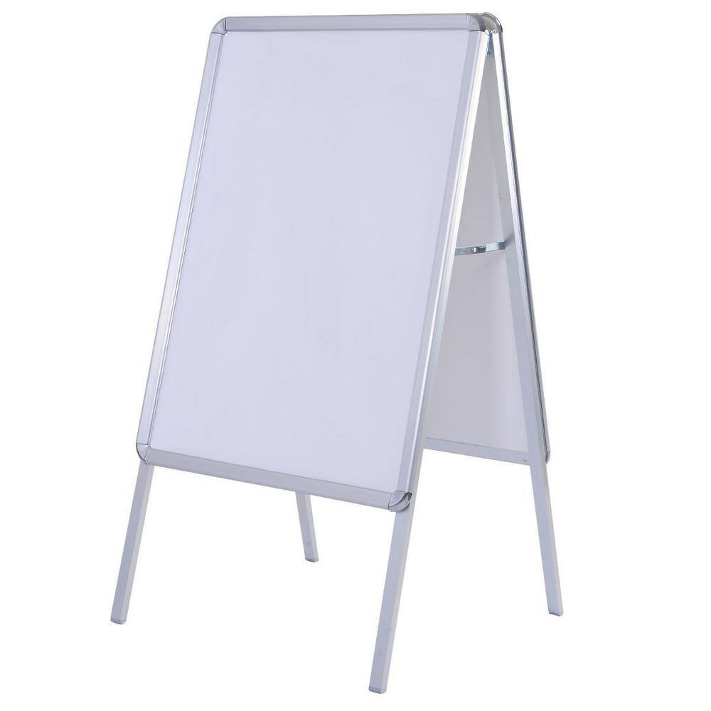 Stewart Superior 22" x 28" Silver Aluminum Outdoor A-Frame Sidewalk Sign