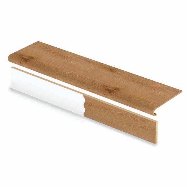 Cap A Tread Eagle Plains Oak 47 in. L x 12.15 in. W x 1.69 in. T Laminate Stair Tread and Reversible Riser Kit