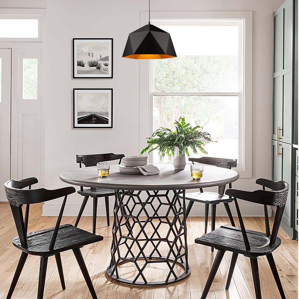 Tracey Black and Gold Crystal LED Pendant Light