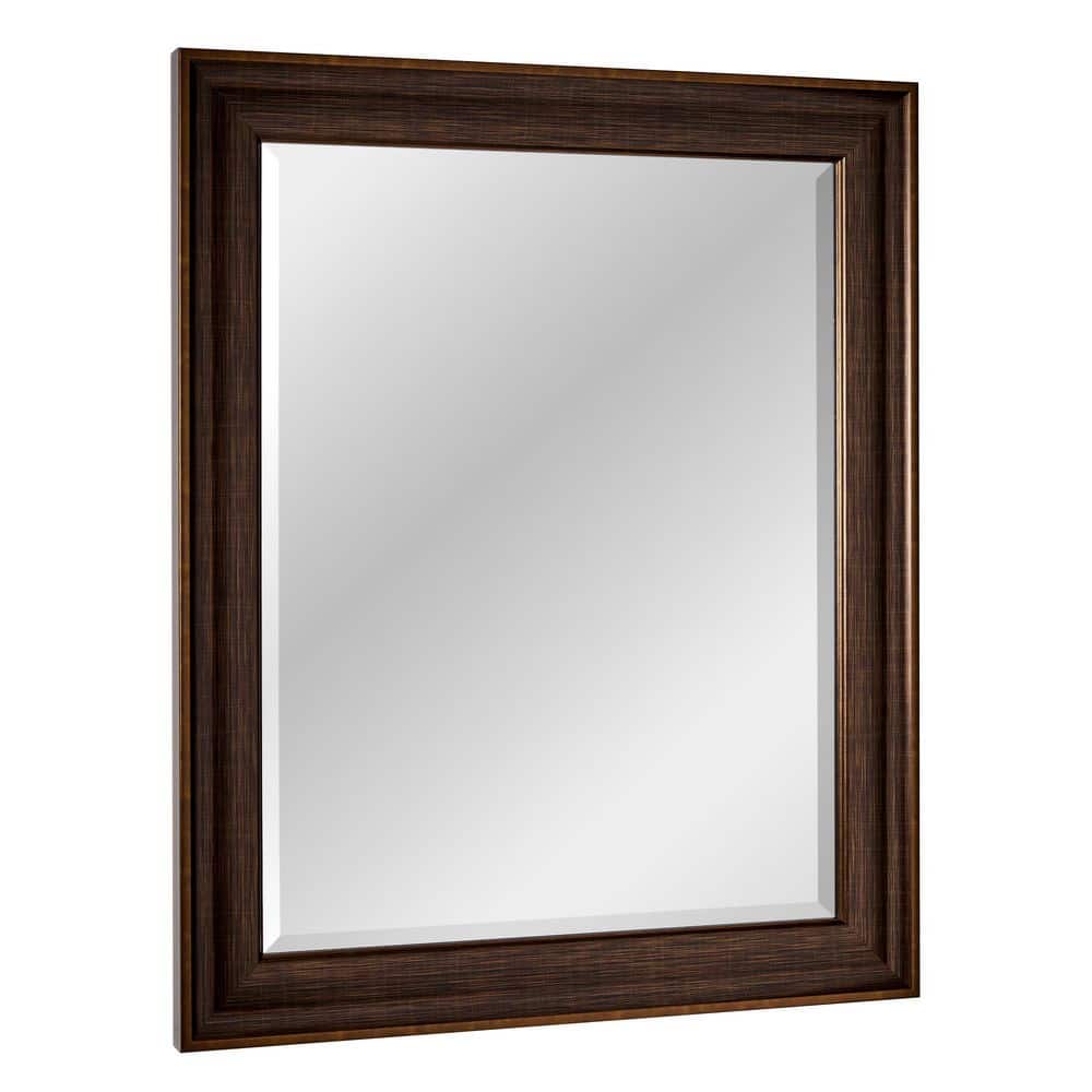 Elegant Bronze Beveled Bathroom Vanity Mirror 27.5" x 33.5"