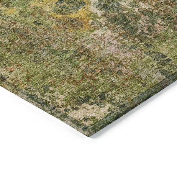 Chantille Machine Washable Indoor/Outdoor Abstract ACN2166 Aloe 8 ft. x 10 ft. Area Rug
