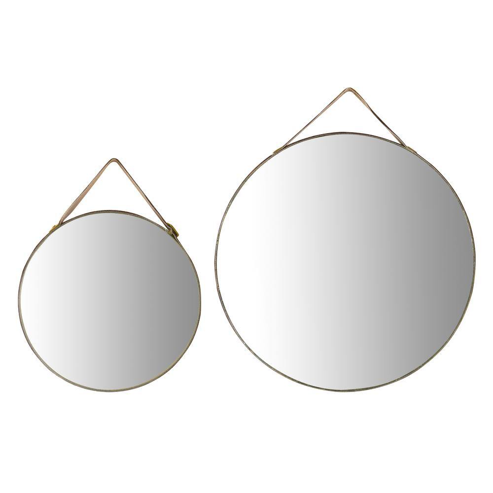 Eclectic Velvet-Edged Frameless Mirror Set in Multicolor (6-Piece)
