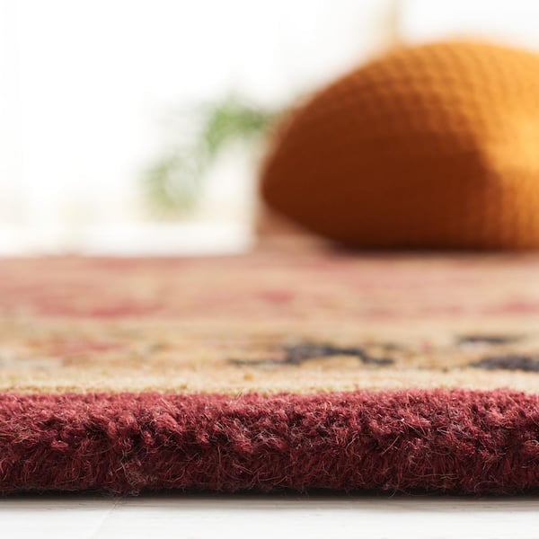 SAFAVIEH Heritage Red/Black 4 ft. x 6 ft. Wool Border Area Rug