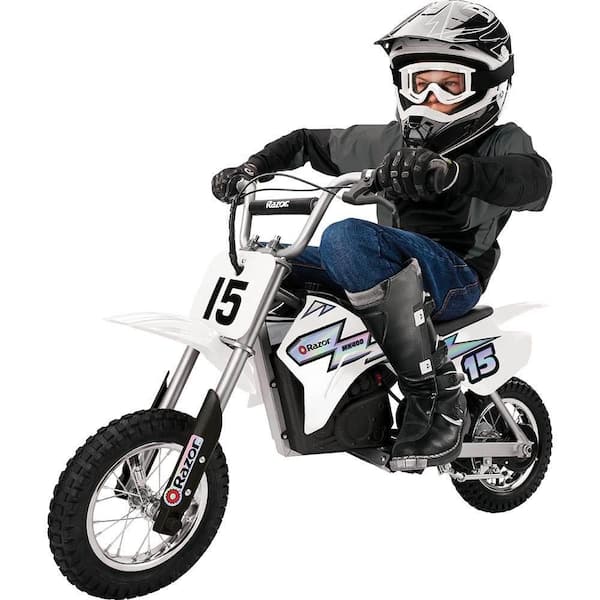 White and Black MX400 and MX650 Electric Toy Motocross Motorcycle Dirt Bike