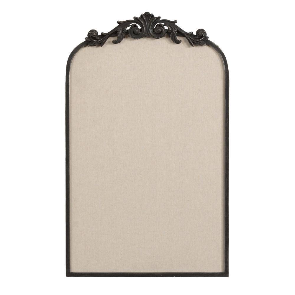 Arendahl Black Ornate Framed Arch Pinboard with Linen Surface