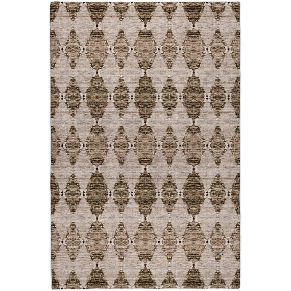 Dream Shag Premium Machine Washable Abstract ADS610 Mocha 10 ft. x 14 ft. Area Rug price history on PriceWatchPro