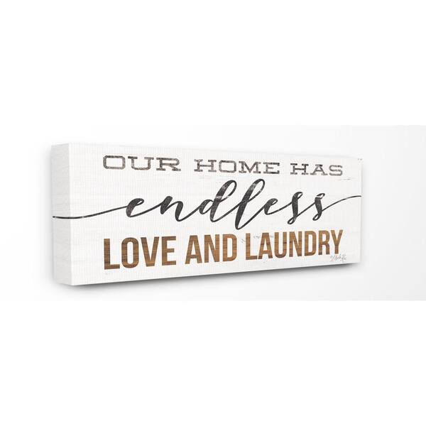 Meijiafei Our Home Has Endless Love & Laundry Home Decor Hanging Laundry Room Sign 10x5 