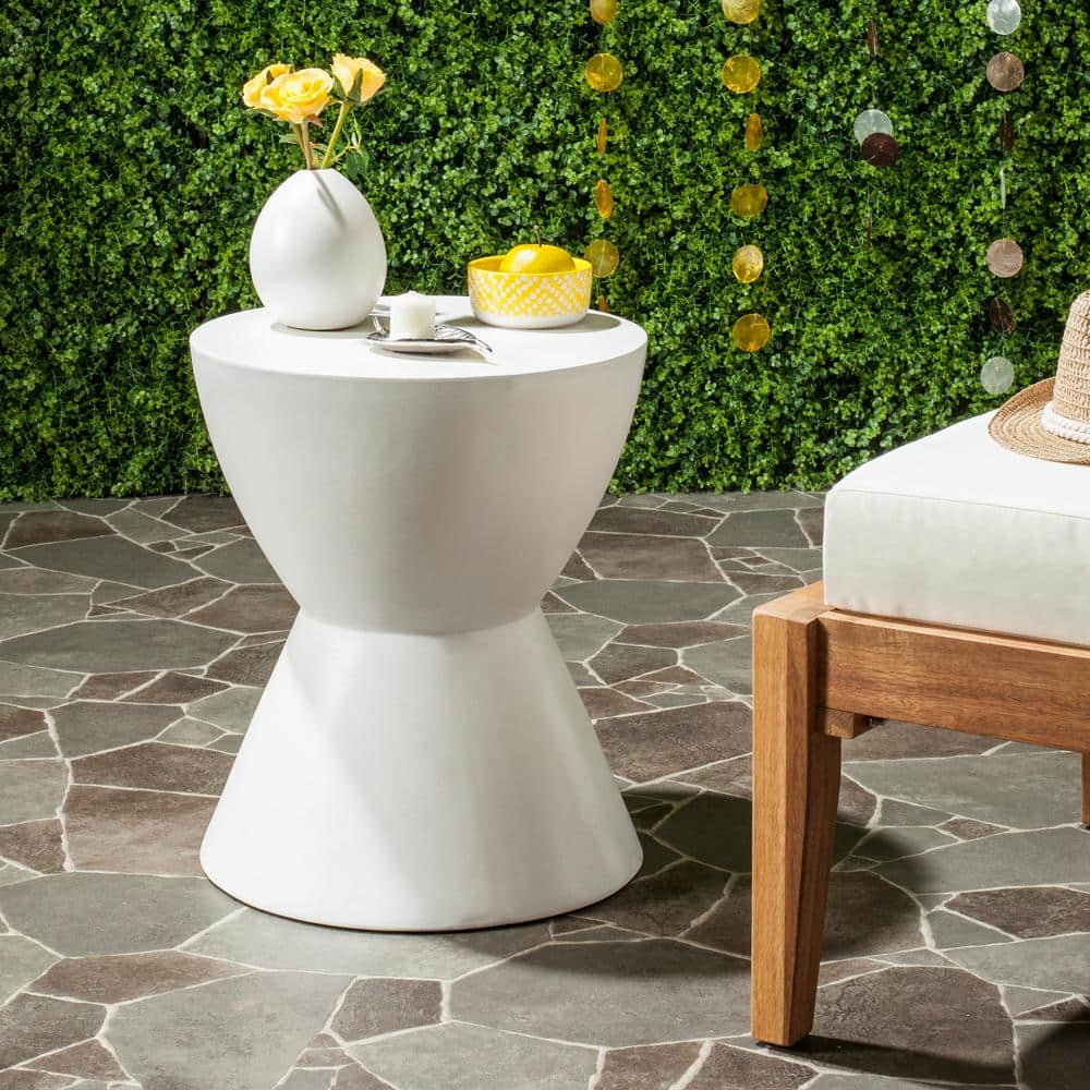 Athena Ivory Round Stone Indoor/Outdoor Accent Table price history on PriceWatchPro