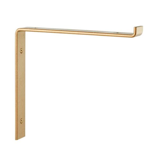 Home Decorators Collection 10 in. Matte Gold Steel Shelf Bracket