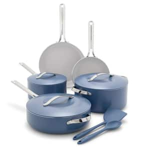 Nova 10-Piece Diamond Infused PFAS-Free Ceramic Nonstick Cookware Set in Ocean