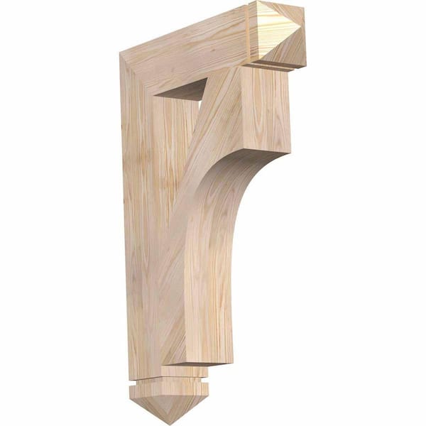 Ekena Millwork 5.5 in. x 38 in. x 26 in. Douglas Fir Westlake Arts and Crafts Smooth Bracket