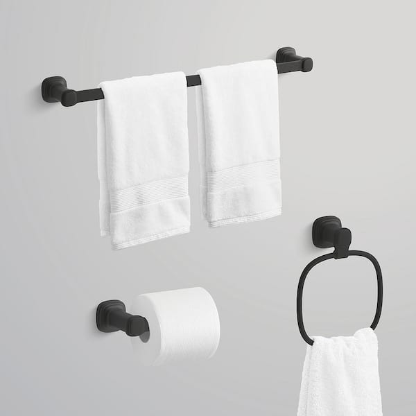 Numista 3-Piece Bath Hardware Set in Matte Black