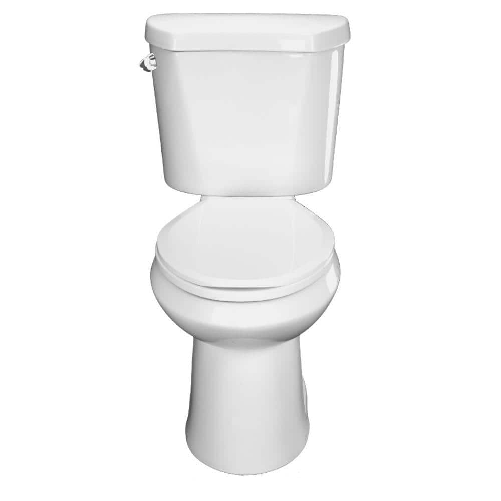 White Elongated Plastic Toilet Seat with Safety Close