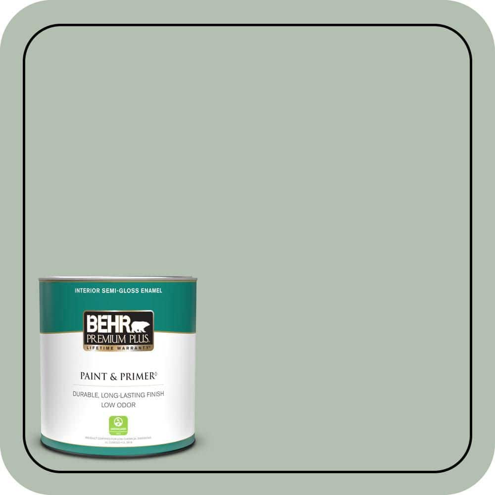 1 qt. #N400-3 Flagstaff Green Semi-Gloss Enamel Low Odor Interior Paint & Primer price history on PriceWatchPro