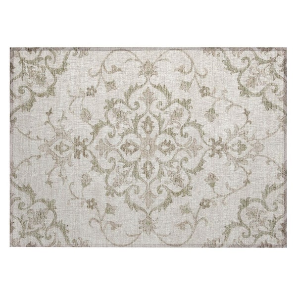 Chantille Machine Washable Indoor/Outdoor Abstract ACN2964 Cream 3 ft. x 4 ft. Area Rug