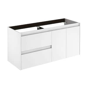 Ambra 120 DBL Base 47 in. W x 17.6 in. D x 21.8 in. H Bath Vanity Cabinet without Top in Matte White