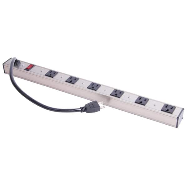 ProHT 6-Outlet Aluminum Power Strip with 3 ft. Power Cord