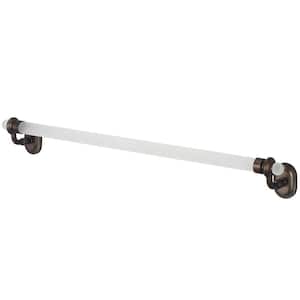 Glass Series 24 in. Towel Bar in Oil Rubbed Bronze