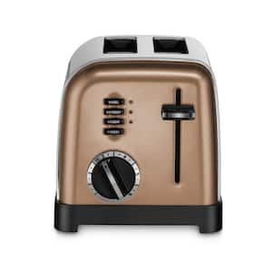 Classic Series 2-Slice Copper Stainless Wide Slot Toaster with Crumb Tray
