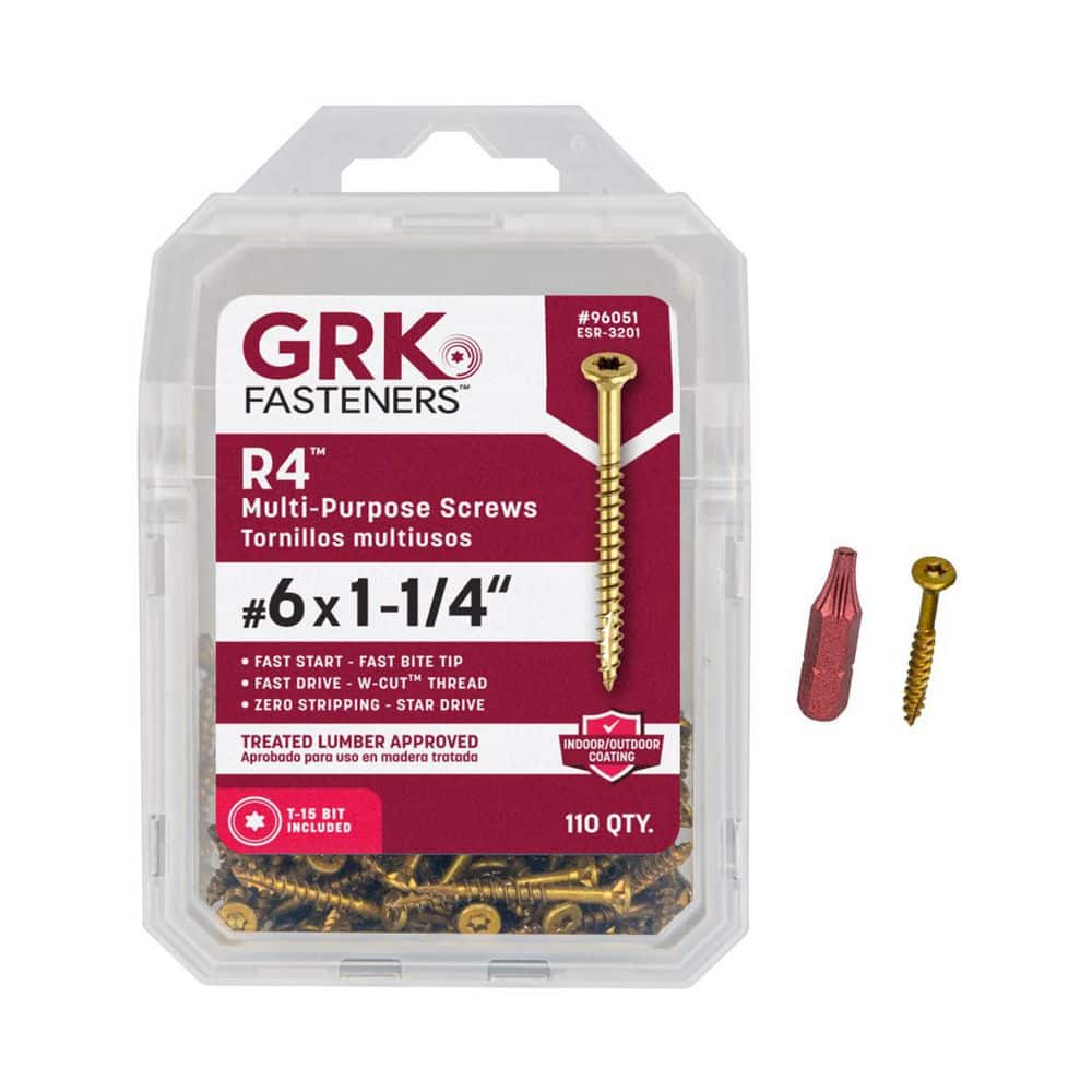 GRK #6 x 1-1/4 in. Star Drive Bugle Head R4 Multi-Purpose Wood