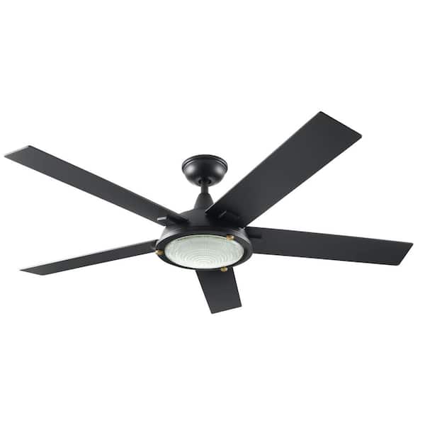 Home Decorators Collection Merienda 56, Baxtan 56 In Led Matte Black Ceiling Fan With Light And Remote Control