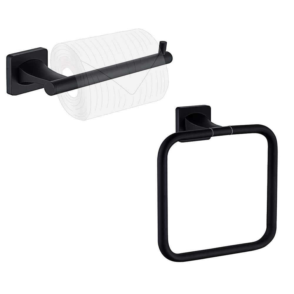 2 -Piece Bath Hardware Set with Mounting Hardware in Matte Black price history on PriceWatchPro