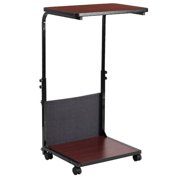 Carnegy Avenue 24 in. Rectangular Brown/Black Computer Desks with Adjustable Height
