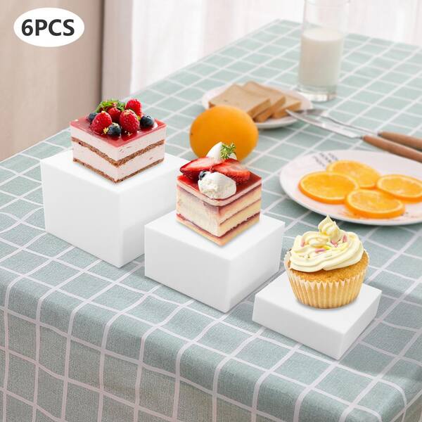 YIYIBYUS White 3-Different Sizes Modern Rectangular Display Stands