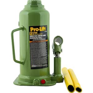 12-Ton Capacity Hydraulic Welded Bottle Jack with Side Pump