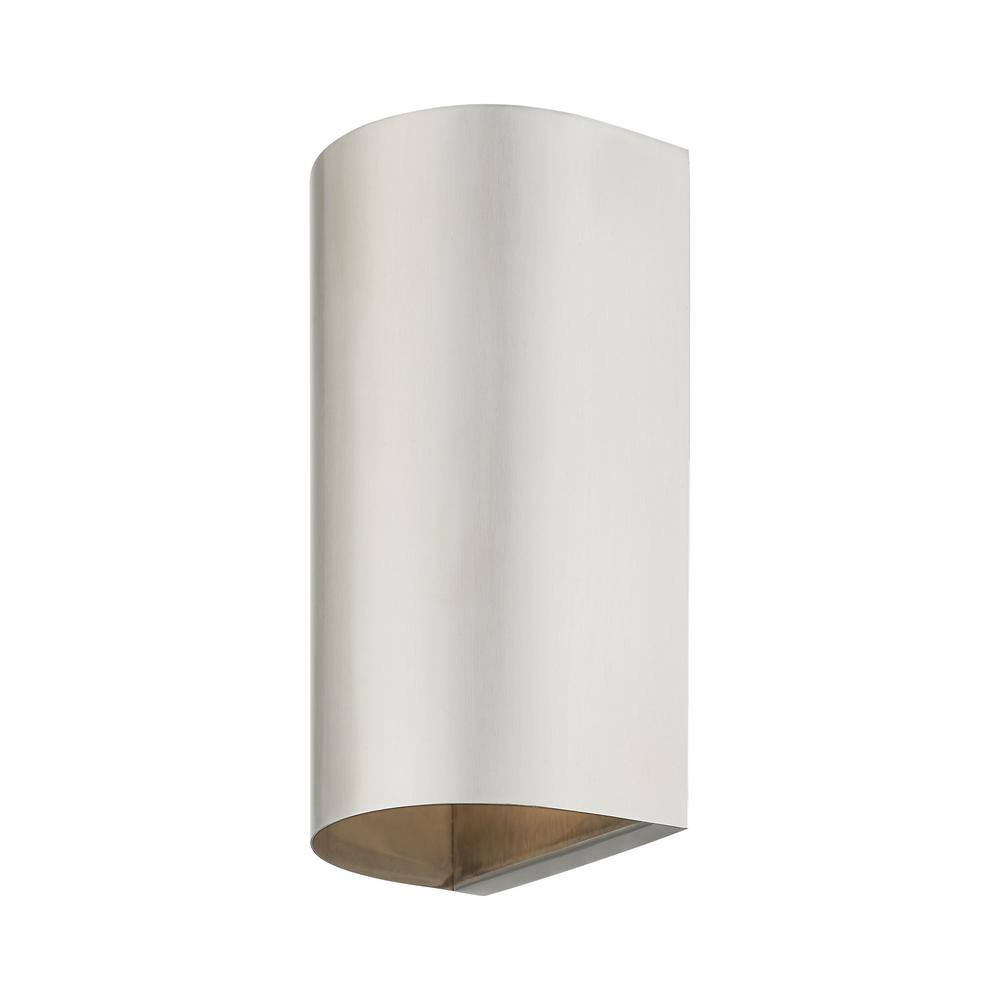 Brushed Nickel 1-Light Outdoor Wall Sconce, Dark Sky Compliant