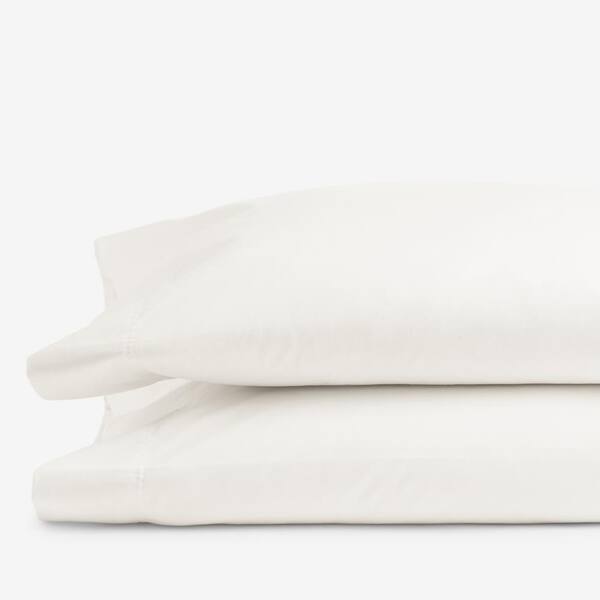 The Company Store Ivory Solid 300-Thread Count Rayon Made From Bamboo Cotton Sateen King Pillowcase (Set of 2)