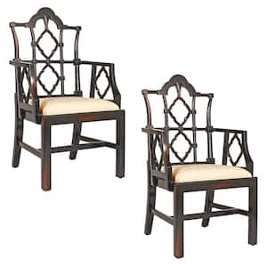 Chinese Walnut Mahogany Chippendale Chair (Set of 2)