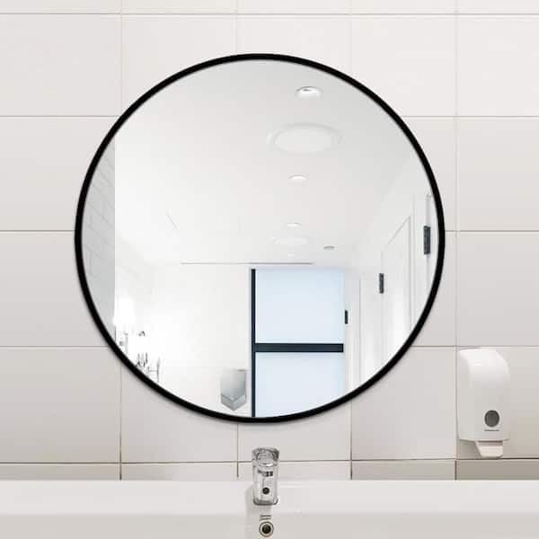 Large Round Black Modern Mirror (42 in. H x 42 in. W) WM8128Black - The  Home Depot
