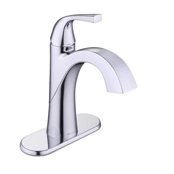 Glacier Bay Atterbury Single Hole Single-Handle High-Arc Bathroom Faucet in Polished Chrome