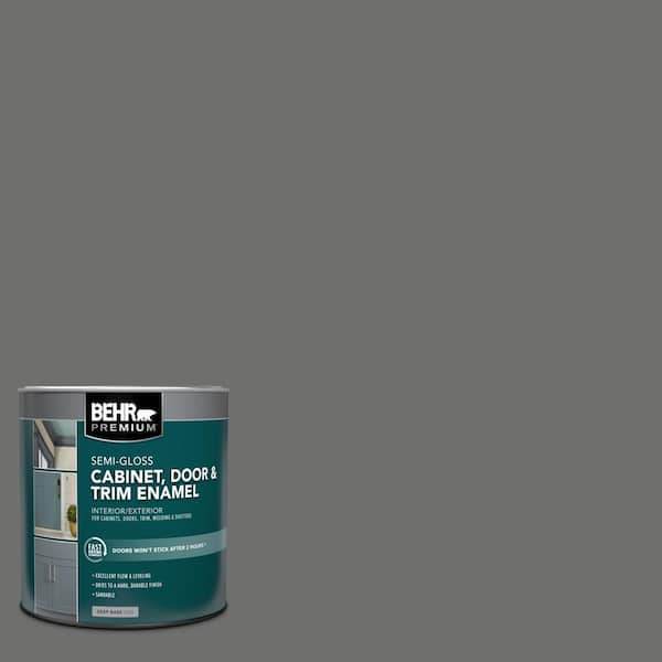 BEHR PREMIUM 1 qt. #HDC-AC-17A Welded Iron Semi-Gloss Enamel Interior/Exterior Cabinet, Door & Trim Paint
