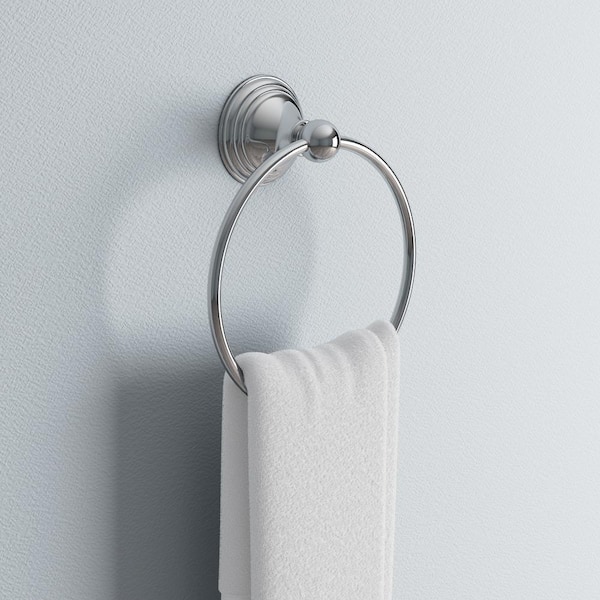 Moen Preston Collection Towel Ring Chrome DN8486CH LOT OF 4 for sale online
