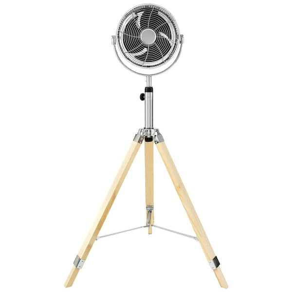 Amucolo 10 in. 3-Speed Tripod Pedestal Fan Multiple Wide Angle Standing Fan Floor Fan in Silver