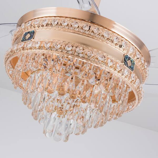 y215f☆6(ROKU) VELOUR ALL IN ONE OUKANING 42 in. Indoor Gold Modern Crystal Reversible 6