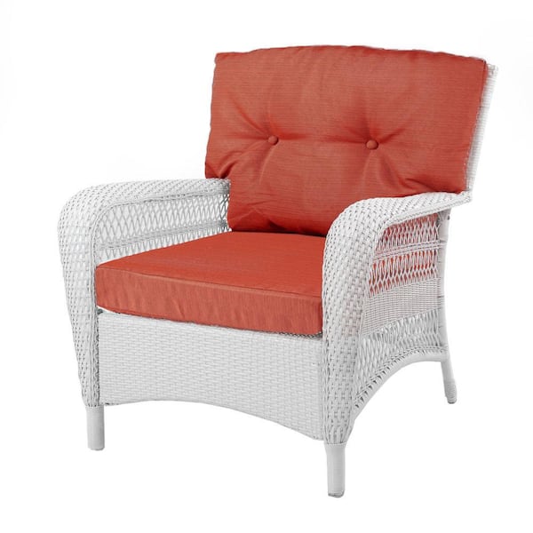 Hampton Bay Charlottetown Quarry Red Outdoor Chair Replacement Cushion 89 95601 The Home Depot Hampton Bay Charlottetown Quarry Red, Martha Stewart Living Patio Furniture Replacement Cushions