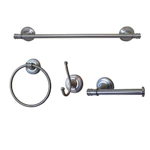 Edgerton Collection 4-Piece Bath Hardware Set in Satin Nickel