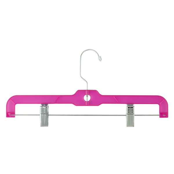 Honey-Can-Do Tinted Skirt and Pant Hanger in Pink (80-Pack)
