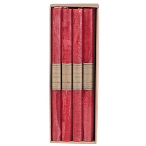 Cranberry Timber Tapers - Set of 12