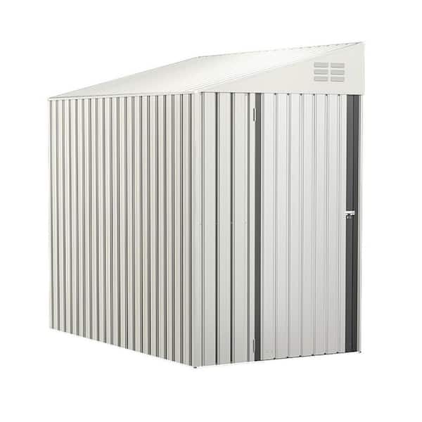 8 ft. W x 6 ft. D Metal Outdoor Storage Shed with Door for Garden, Backyard(48 sq. ft. )