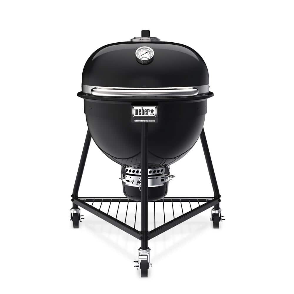 Weber Summit Kamado E6 24 In Charcoal Grill In Black 18201001 The Home Depot