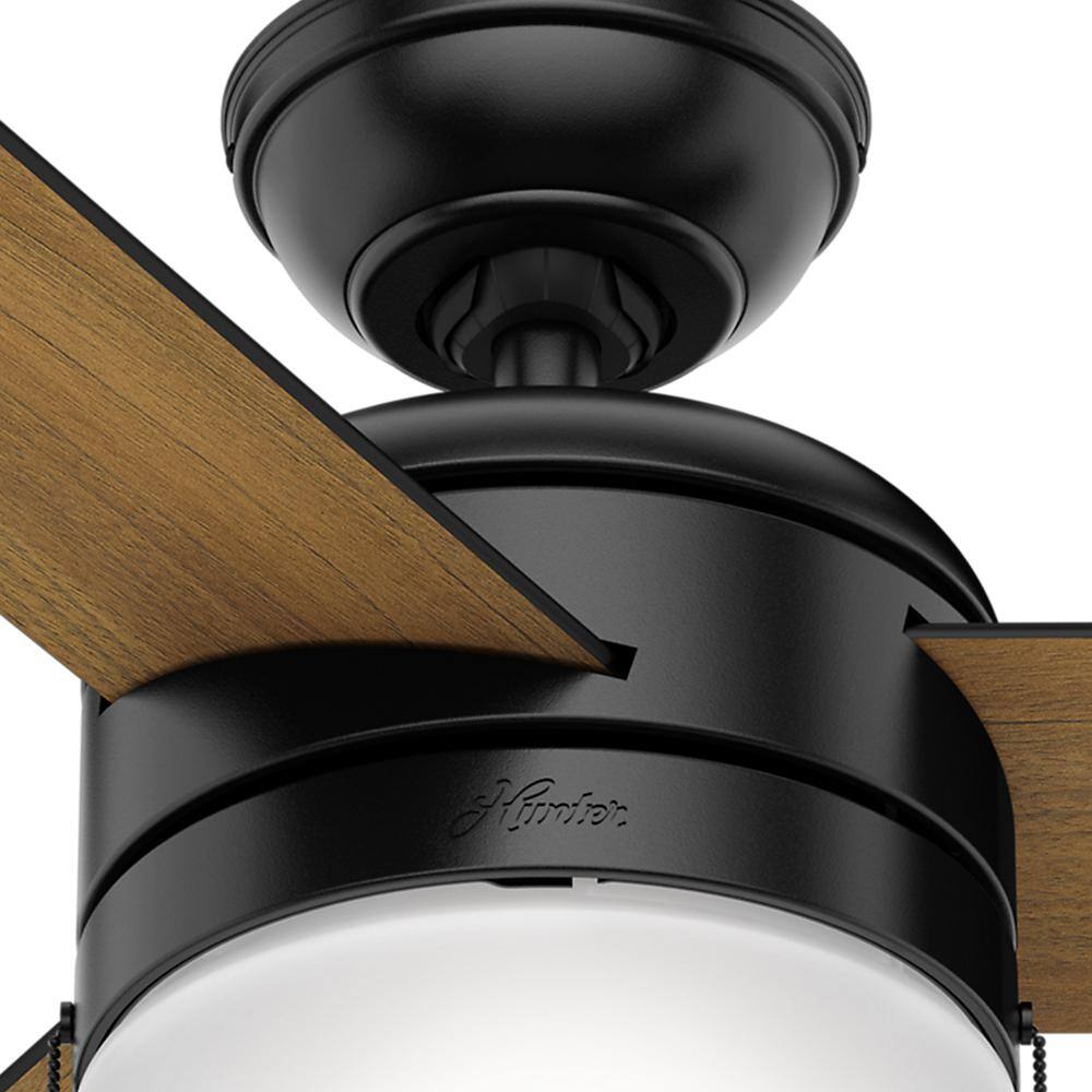 Scandinavian-Inspired Matte Black 42" LED Ceiling Fan with Remote and Reversible Blades
