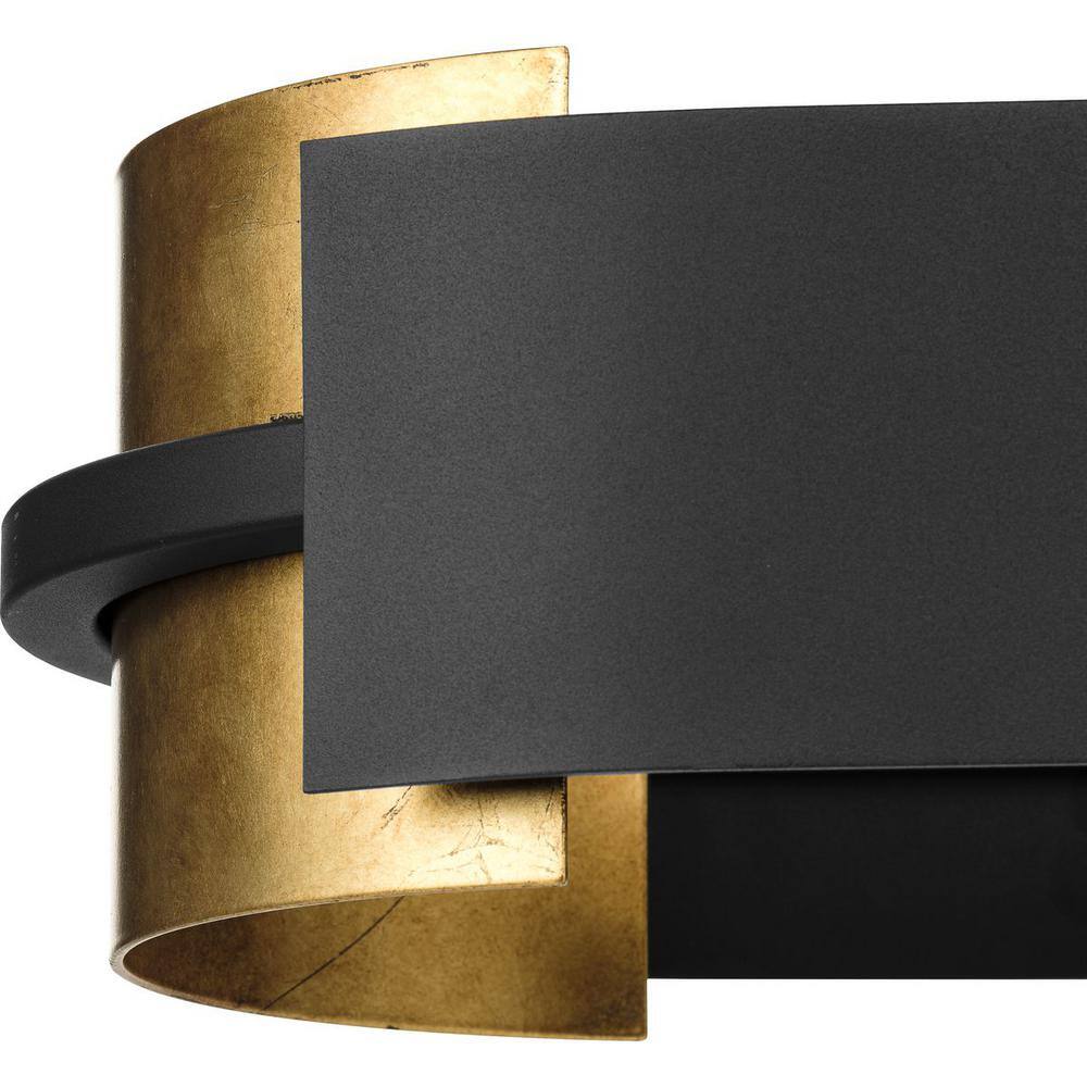 Lowery Black and Gold 4-Light Linear Chandelier