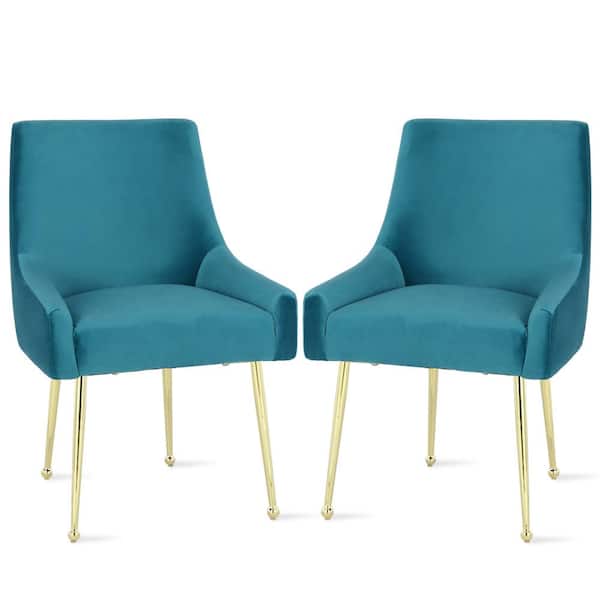 Novogratz Huxley Blue Upholstered Chairs (2-Pack) DL8161C-BL - The Home ...