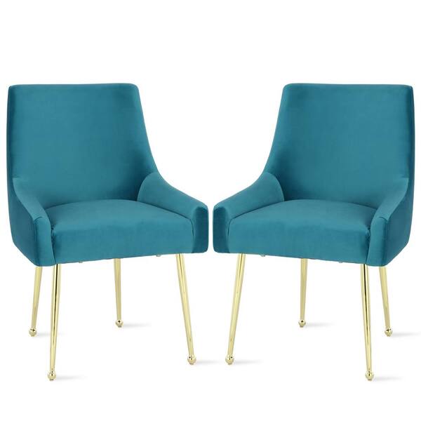 Novogratz Huxley Blue Upholstered Chairs (2-Pack)