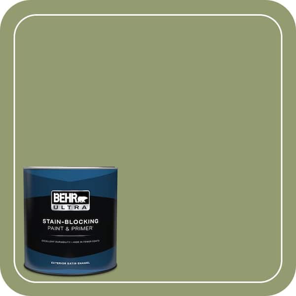 BEHR ULTRA 1 qt. #PPU11-04 Alamosa Green Satin Enamel Exterior Paint & Primer