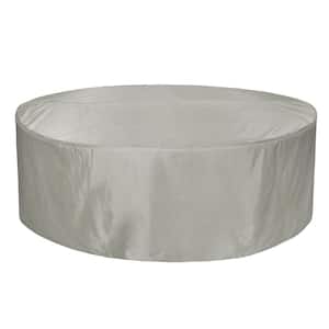 Bonanza 70 in. Grey Round Table and Chair Cover
